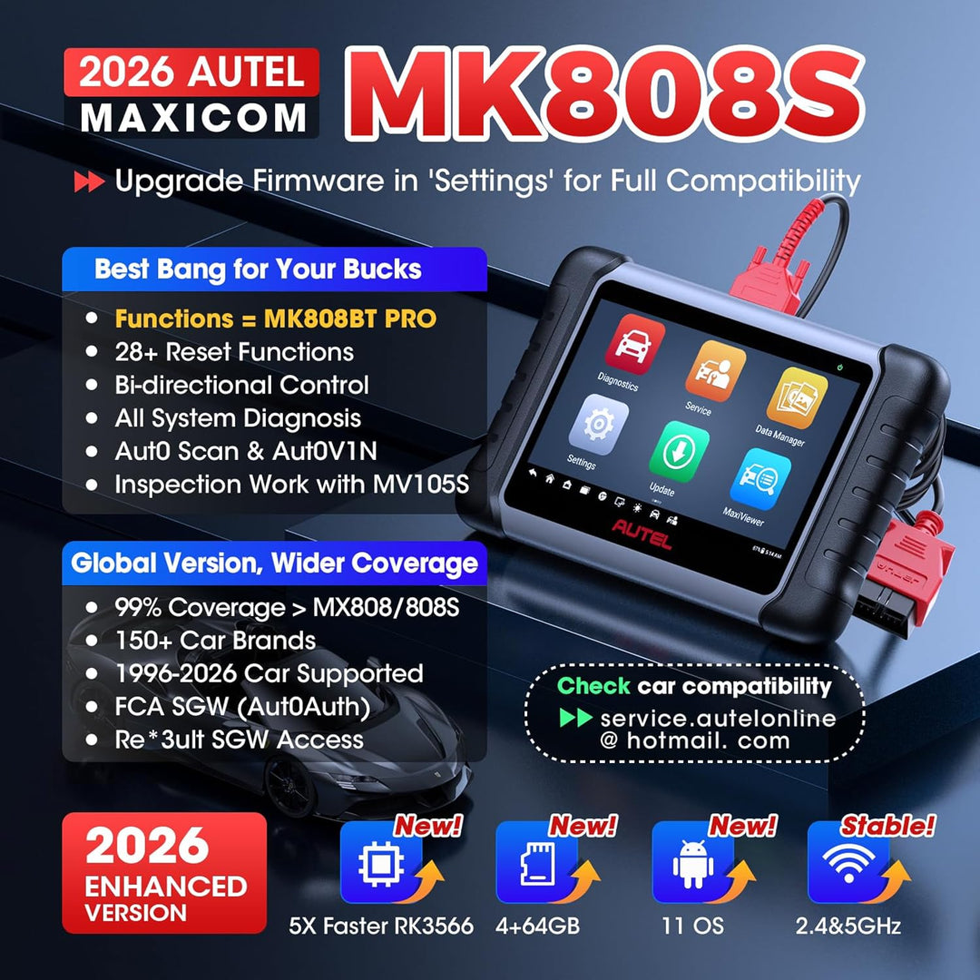 Autel MaxiCOM MK808S OBD2 Diagnosegerät Auto, 2026 Bidirektional als MX808S, MK808BT Pro, Funktion a