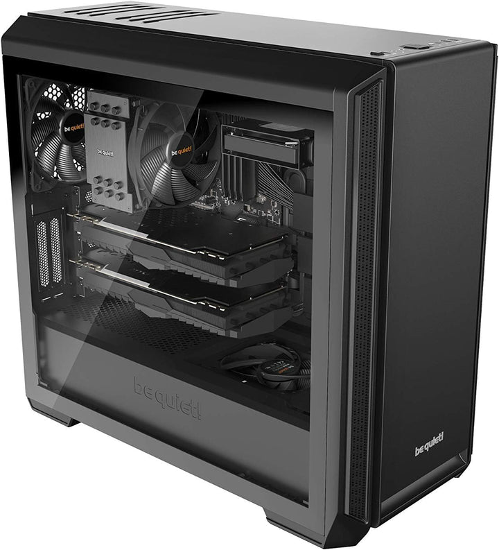 be quiet! Silent Base 601 Window Black PC-Gehäuse, 2X Pure Wings 2 140mm Lüfter, bis 360mm Radiator,