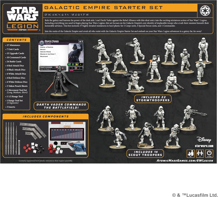 Asmodee, Star Wars: Legion – Galactic Empire Starter Set (Galaktisches Imperium-Starterset), Atomic