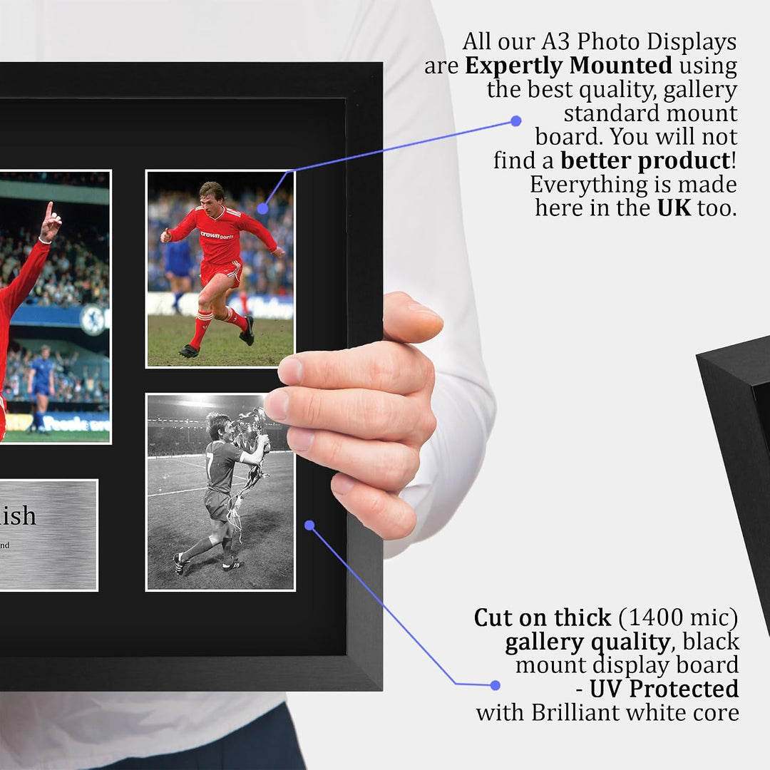 HWC Trading FR A3 Kenny Dalglish Liverpool Gedruckte Erinnerungsstücke Signiert Autogramm Foto Displ