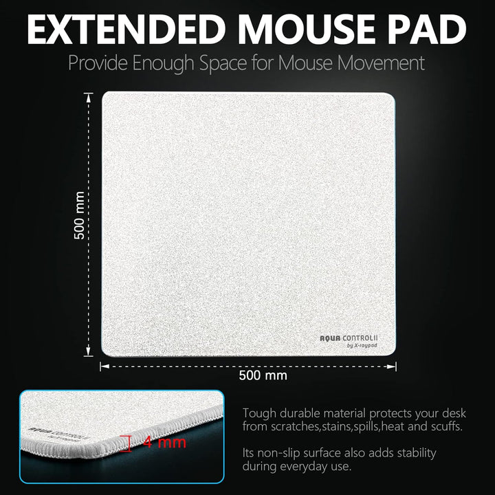 X-Raypad Aqua Control 2 AC2 Solid Gaming-Mauspad, Ultra-Hochpräzisions-Mauspad mit Perfekter Geschwi