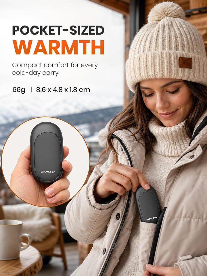M10 Handwärmer Elektrisch 2er-Pack, 3 Heizstufen bis 55 °C