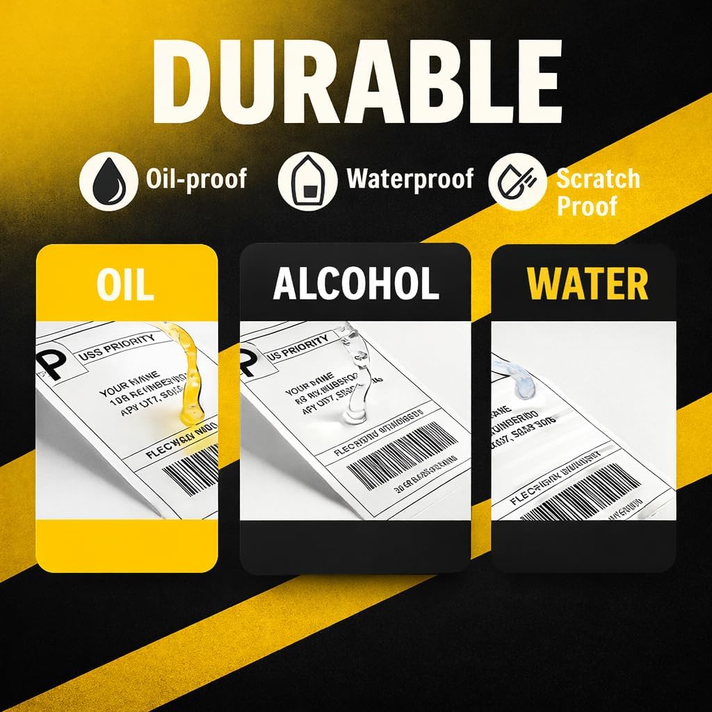 Yellow Yeti 5 Ersatz Brother DK 22205 Endlosetiketten Weisse Kompatibel mit Etikettendrucker Brother