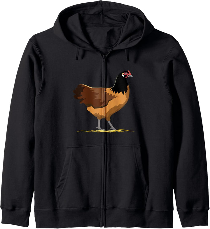 Buntes Vorwerkhuhn Hühner Vorwerks Huhn Landwirt Kapuzenjacke