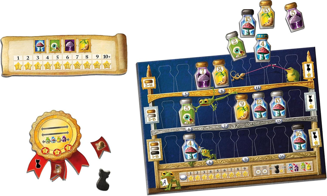 Schmidt Spiele 49468 Morty Sorty, Magic Shop, Famileinspiel, Strategiespiel, Blau, Grün, Gelb