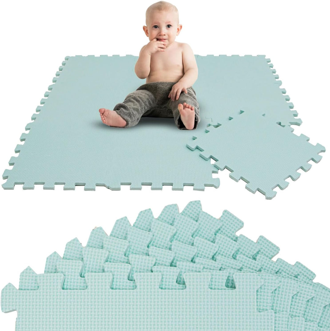 LittleTom 9 Teile Spielmatte Baby Puzzlematte ab Null - 30x30 Krabbelmatte Baby - Spielmatte Kinder