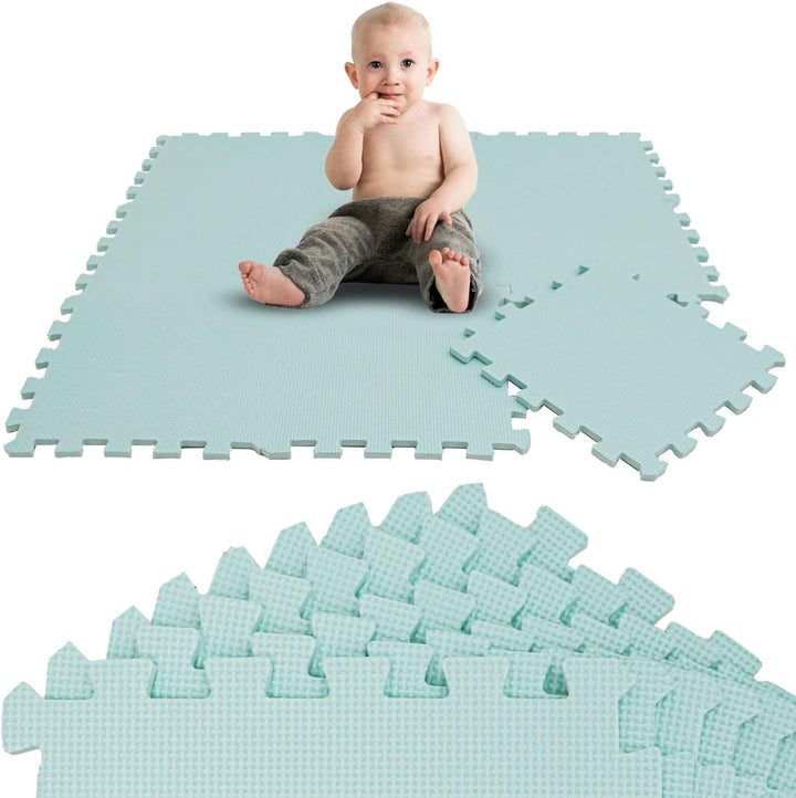 LittleTom 9 Teile Spielmatte Baby Puzzlematte ab Null - 30x30 Krabbelmatte Baby - Spielmatte Kinder