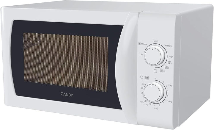 Candy Idea CMG20SMW Mikrowellenherd 700W 20L Grillfunktion Auftaufunktion 10 Zoll Drehteller 5 Leist