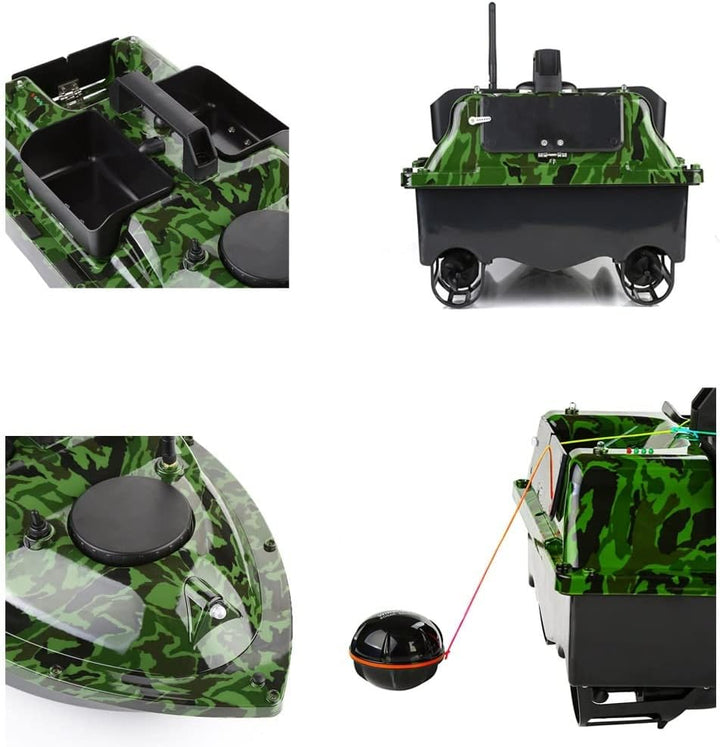 12000mAh 500m GPS futterboot mit 3 Katapultbuchten. Köderboote zum Karpfenangeln mit GPS, 16 Speiche