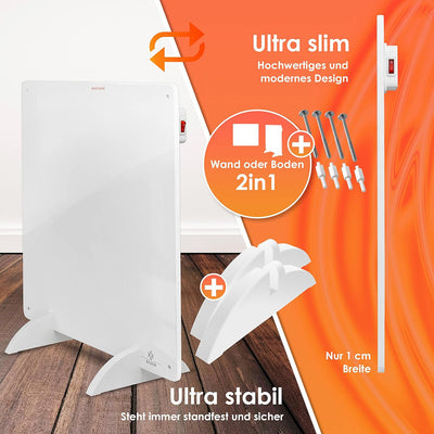 KESSER® 2x Infrarotheizung 550 Watt Wandheizung ✓ Infrarot ✓ Heizung ✓ Heizkörper | Heizpaneel| Inkl