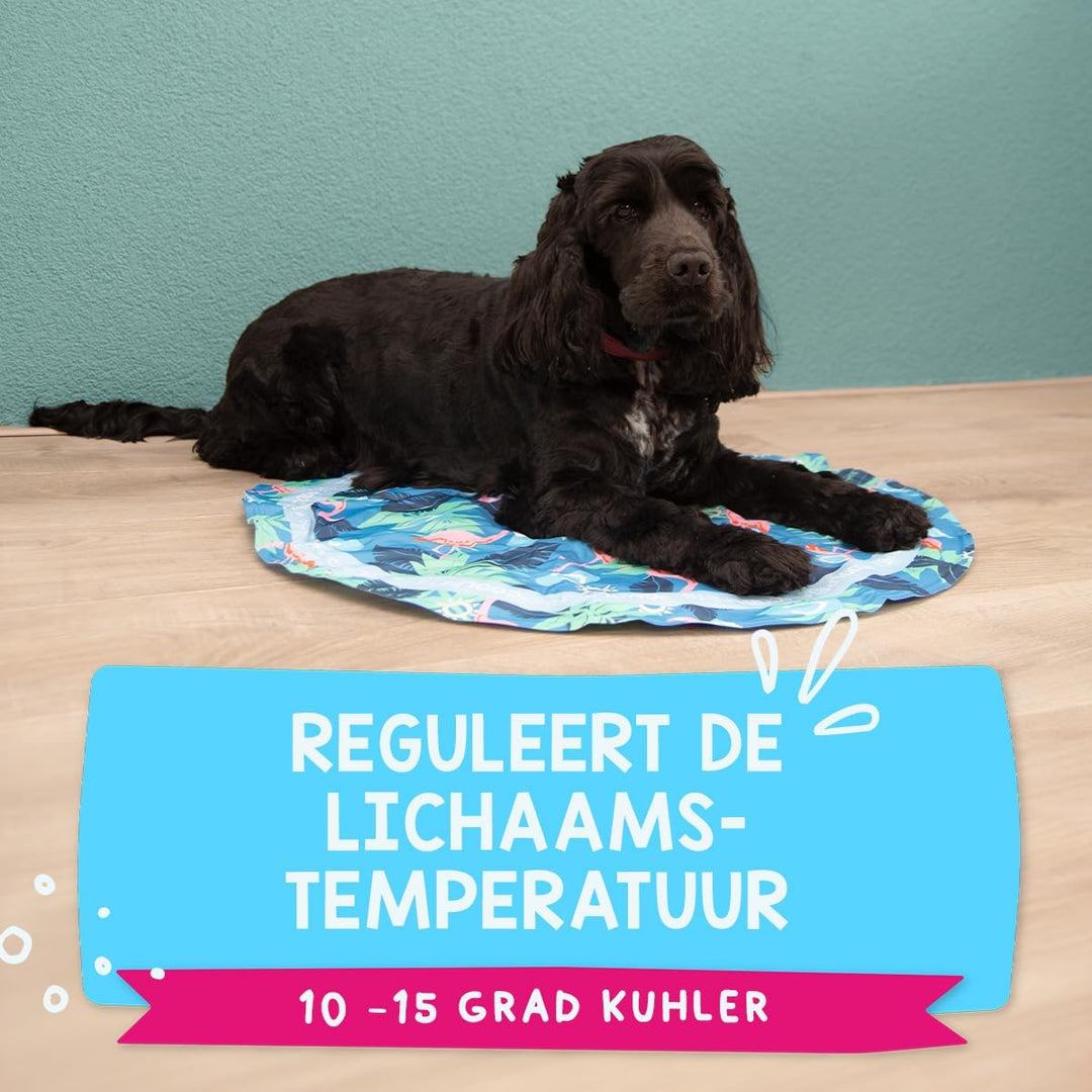 Coolpets Tropical Premium Kühlmatte - Geeignet für Hunde - rutschfest - Kühlung für Ihre Haustiere -