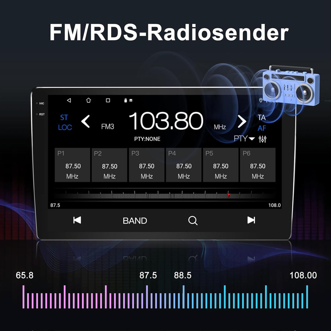 Autoradio 4GB+64GB Android 13 für Mercedes-Benz C Class 3 W204 S204 2006-2011 9" Touchscreen mit Blu