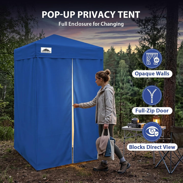 EAGLE PEAK Pop-up-Umkleidezelt 1,2 x 1,2 m, Blau, Blau