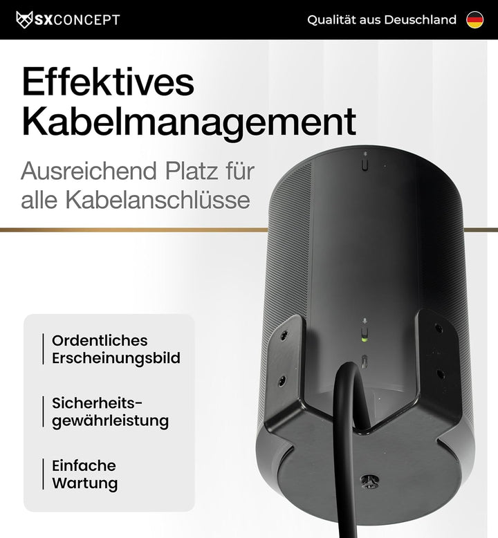 SX-Concept Wandhalterung für Sonos Era 100 | Eck-Variante | Minimalistisches Design | Optimaler Wand