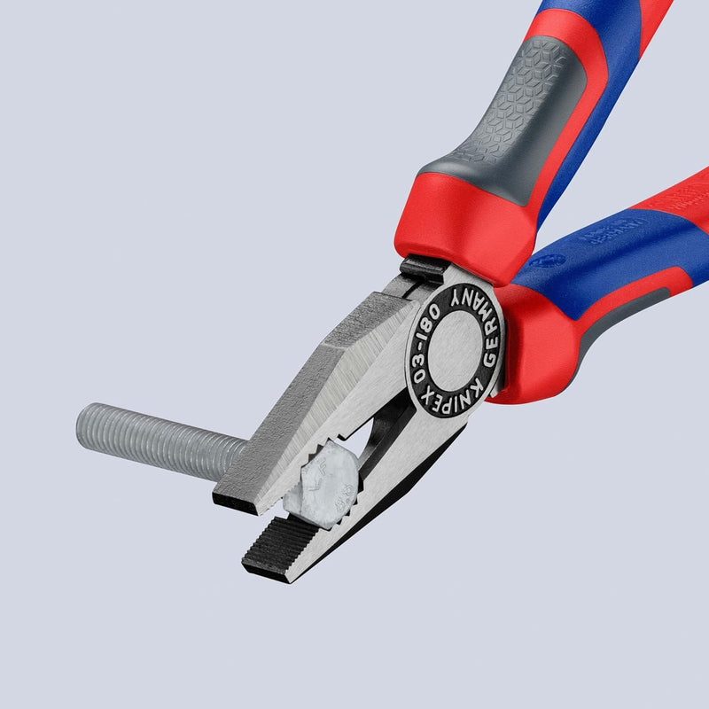 KNIPEX 03 02 180 Kombizange mit Comfort-Griffen schwarz atramentiert 180 mm 180 mm atramentiert Mit