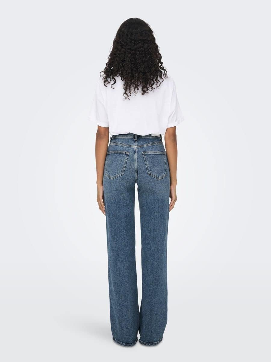ONLY Damen Jeans 31W / 32L Dark Medium Blue Denim, 31W / 32L Dark Medium Blue Denim