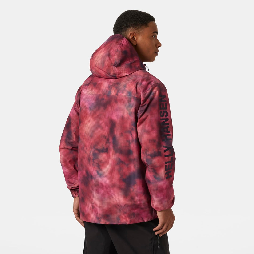 Helly Hansen Herren Loke Shell Wanderjacke M 691 DARK MAGENTA YU SPRAY AOP, M 691 DARK MAGENTA YU SP