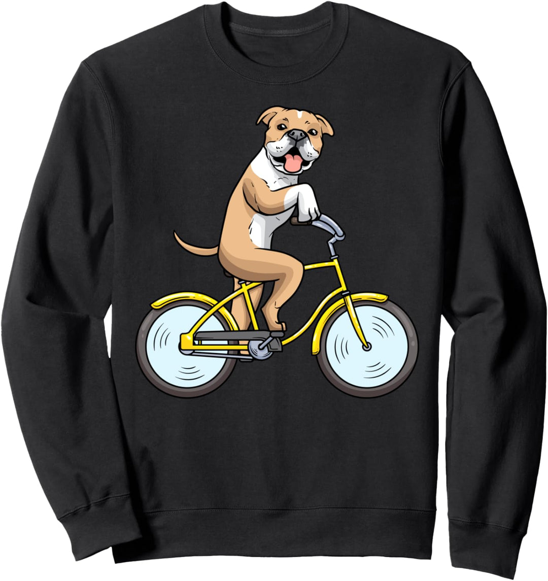 Continental Bulldog Hund mit Fahrrad Fahrradfahrer Sweatshirt