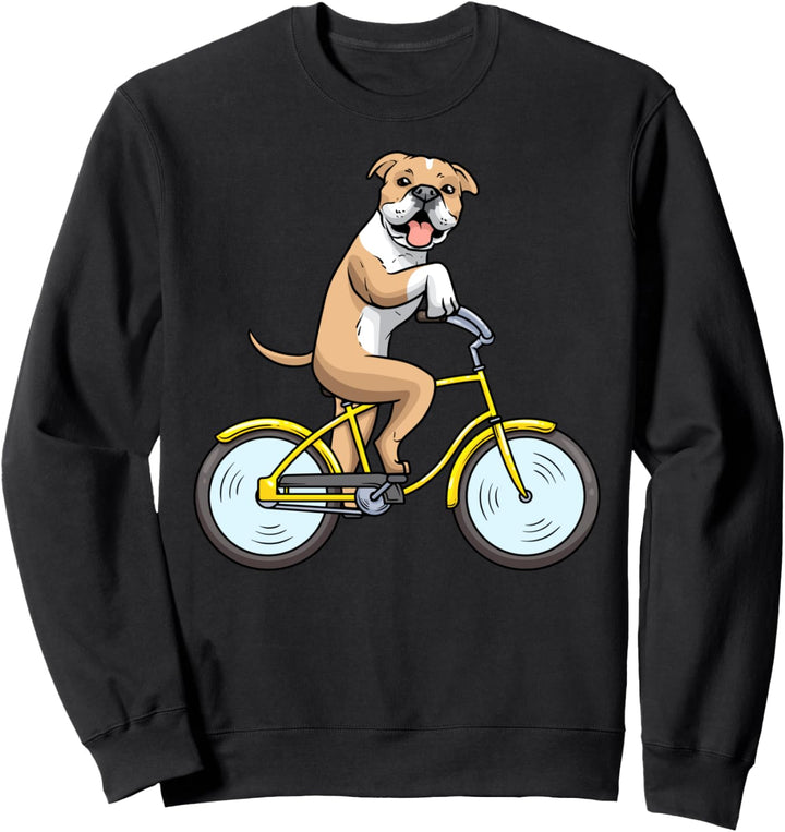 Continental Bulldog Hund mit Fahrrad Fahrradfahrer Sweatshirt