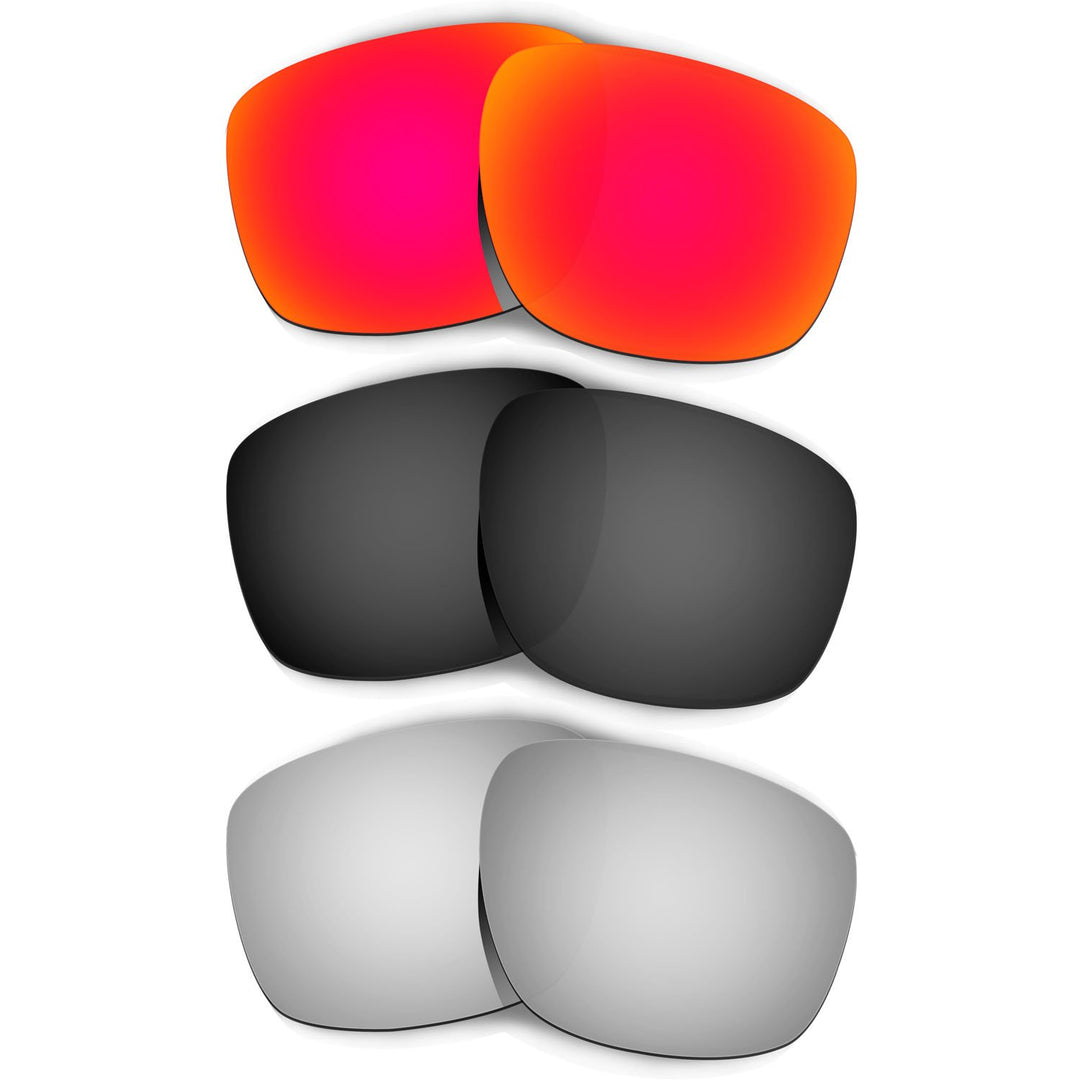 HKUCO Plus Replacement Lenses For Oakley Sliver - 3 pair Combo Pack