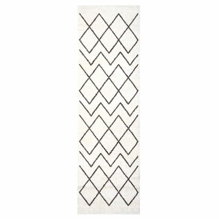 vidaXL Küchen Teppich Weiss 150 x 45 cm Samt, Eleganter Samt-Rechteck-Küchenläufer, weicher Belag, s