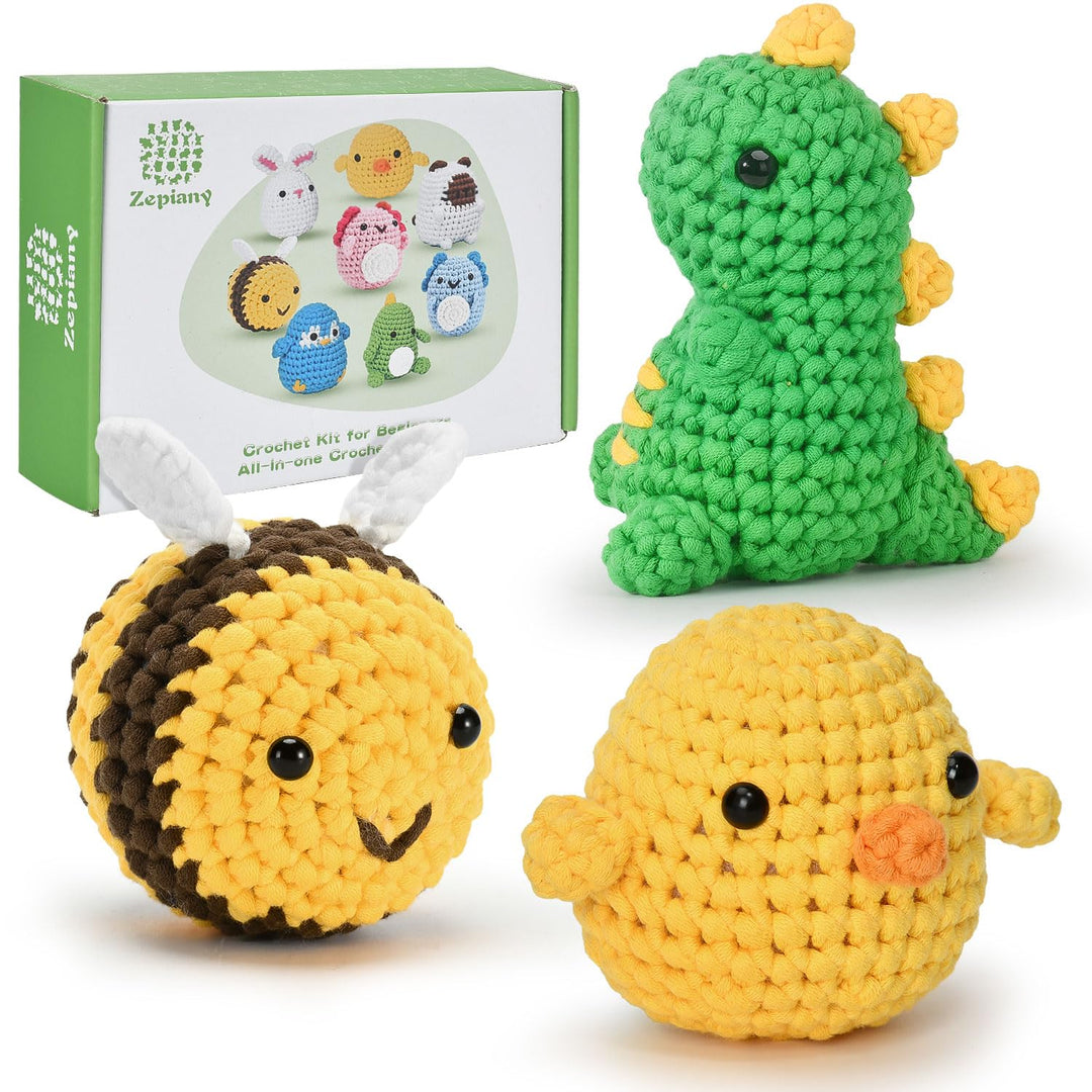 ElysiumEq Häkelset für Anfänger mit Häkelgarn, Häckel Kit für Anfänger für Diy Set Erwachsene, Häkel
