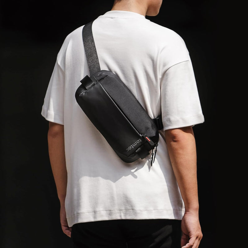 tomtoc Kompakt Sling Bag, 4L Minimalistisch Brusttasche Umhängetasche Schultertasche für Herren und