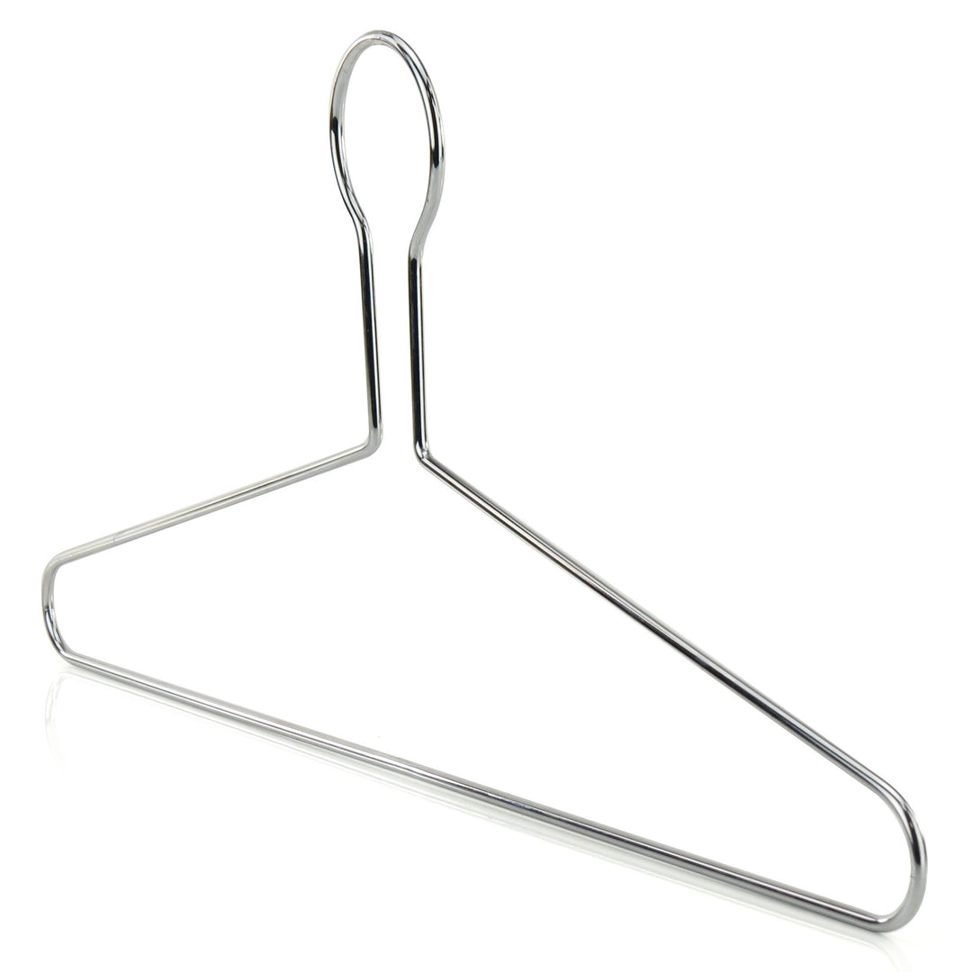 Hangerworld 10 Robuste Sicherheits-Kleiderbügel 43cm Chrom Hotel-Kleiderbügel für schwere Kleidung 4