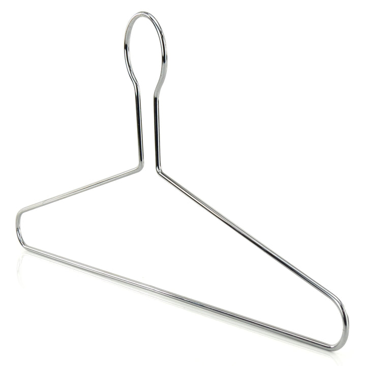 Hangerworld 10 Robuste Sicherheits-Kleiderbügel 43cm Chrom Hotel-Kleiderbügel für schwere Kleidung 4