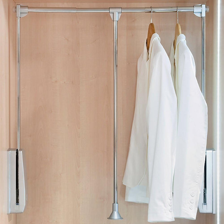 Emuca - Kleiderlift für Schrank, Ausziehbarer Kleiderlift 450-600mm Breite, Schrankinnenseiten Monta