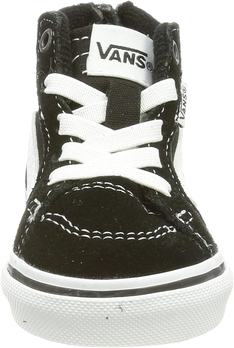 Vans Unisex Kinder Filmore Hi Zip Suede/Canvas Sneaker 18.5 EU Suede Canvas Black White, 18.5 EU Sue