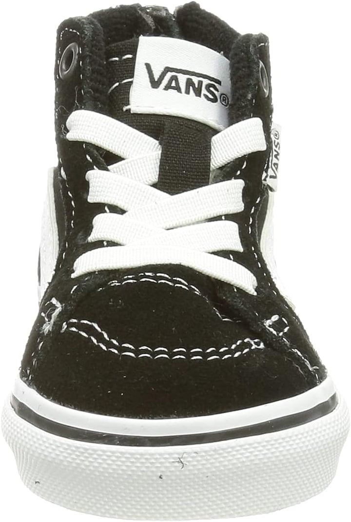 Vans Unisex Kinder Filmore Hi Zip Suede/Canvas Sneaker 18.5 EU Suede Canvas Black White, 18.5 EU Sue