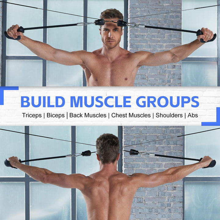 HXD-ERGO Single Trizepsseil 2er Set, Trizeps-Pulldown-Seil mit ergonomischem Griff für Kabelmaschine