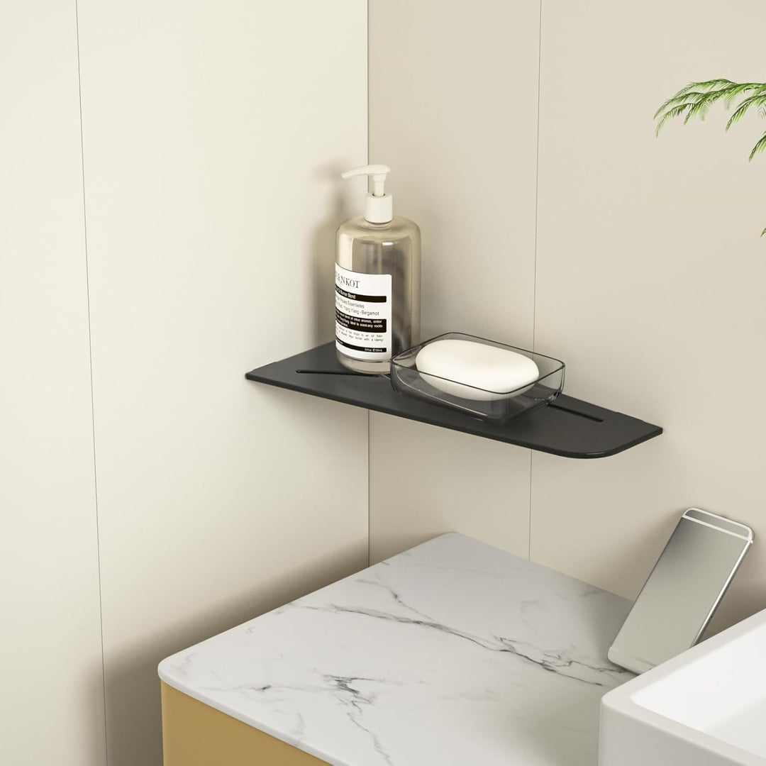 Eck Duschregal mit 3 mm Stärke, Duschablage Ohne Bohren Eckregal Dusche, SUS304 Edelstahl Badezimmer
