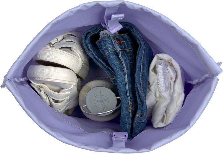 LÄSSIG BOLD Kinder Turnbeutel Sportbeutel mit Rucksackfunktion/School String Bag Bold lavender Lila,