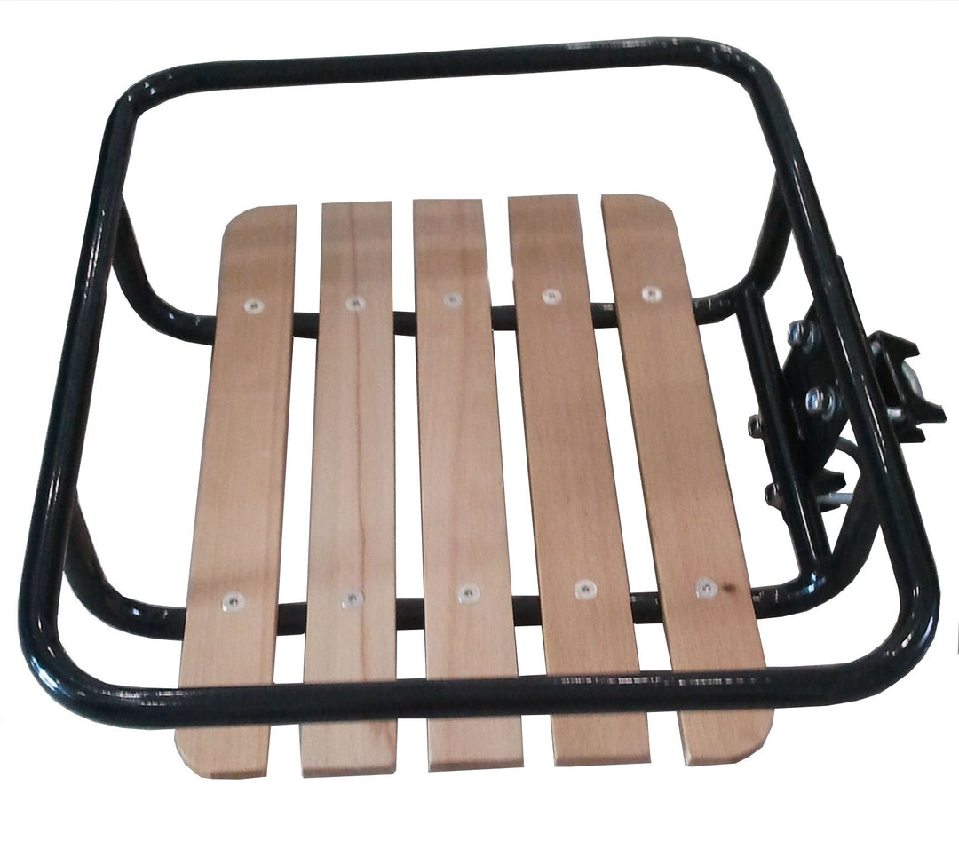LASTPAK 009630 Gepäckträger Vorne Fahrrad Hollandrad Träger Schwarz Holz