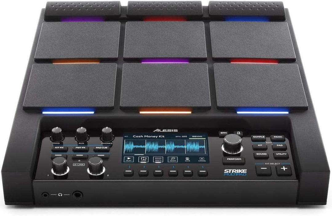 Alesis Strike Multipad - Perkussions-Pad mit 9 RGB-hintergrundbeleuchteten Pads, Sampler, Looper, 4,