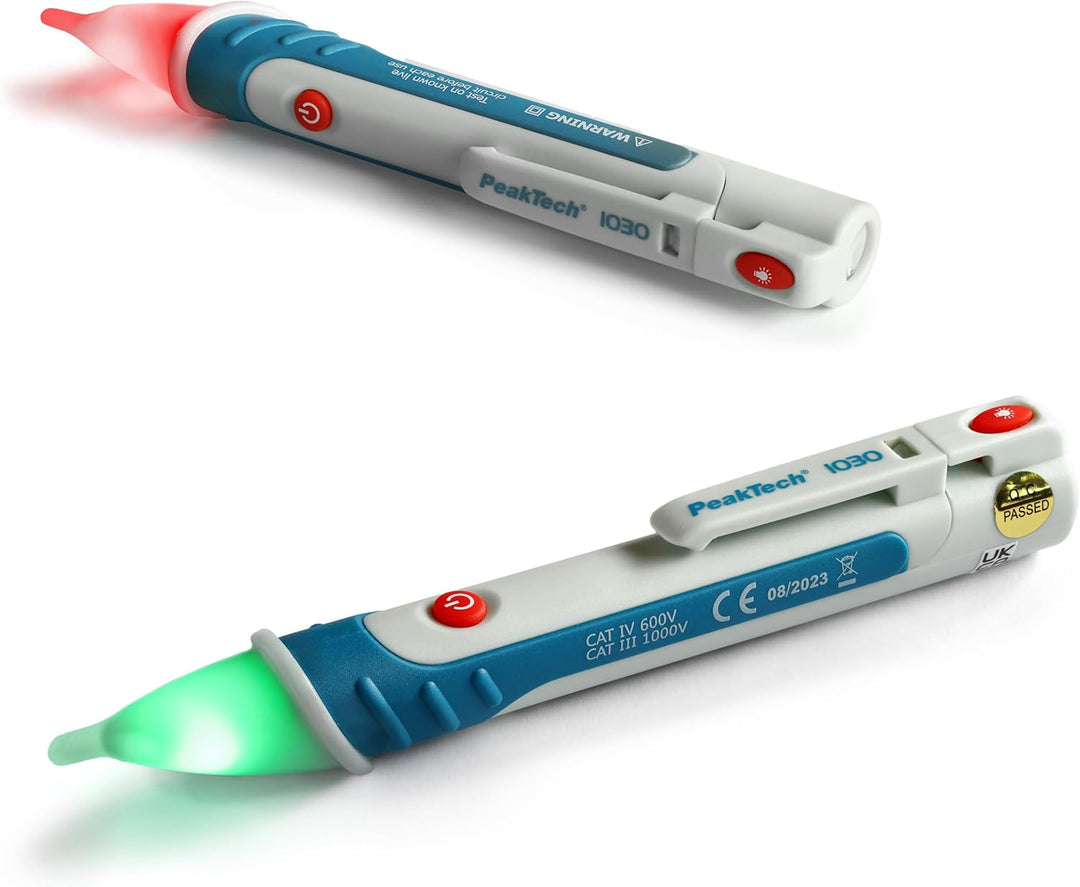 PeakTech 1030 AC Spannungsprüfer berührungslos [+LED Signal Lampe & Vibration] 50-1000 V AC Betriebs