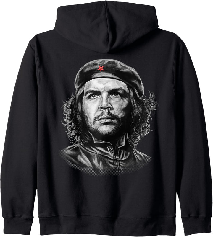 Hand gezeichnetes Che Guevara Porträt Kapuzenjacke