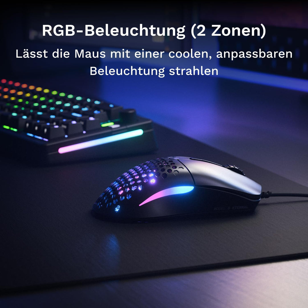 Glorious Model O Eternal ultraleichte RGB-Gaming-Maus – Kabelgebunden – nur 55 g – benutzerdef. RGB-