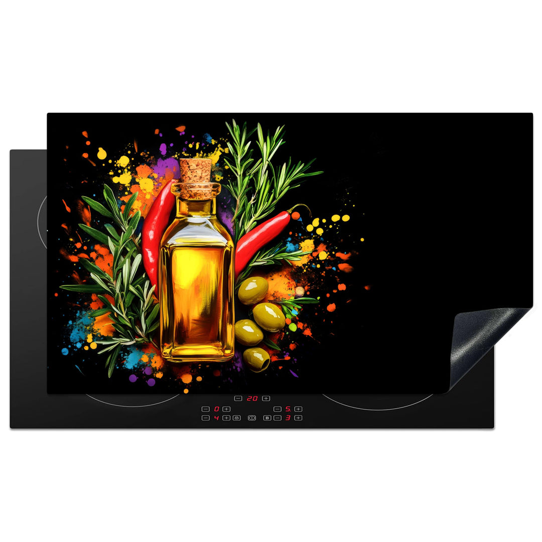 Herdabdeckplatte 90x52 cm Einteilig Ceranfeld Abdeckplatte für Induktionsschutz Ceranfeldabdeckung V