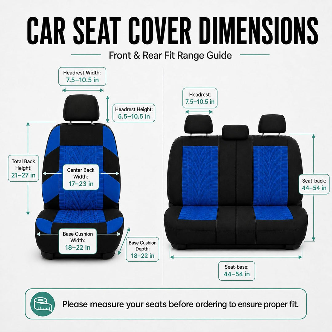 FH GROUP FB071BLUE115 Autositzbezug (Travel Master Airbag und Split Bench kompatibel, blau) Blau-Vol