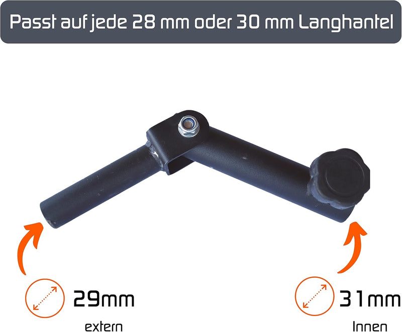 Ruffman Landmine support für Langhanteln 30mm – T Bar Row - Fitness Langhantel Rudergriff - Rückentr