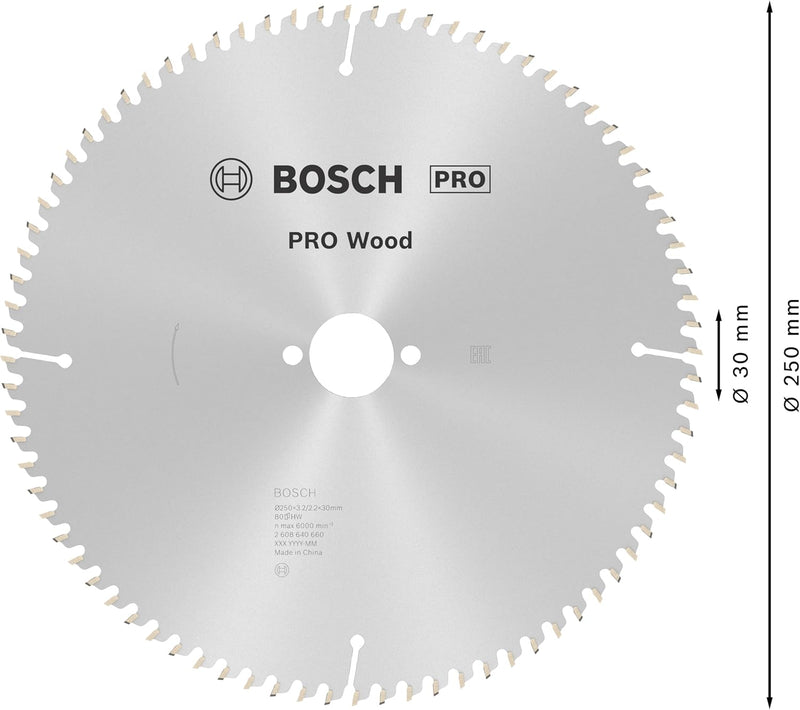 Bosch Accessories Bosch Professional 1x Kreissägeblatt Optiline Wood (Sägeblatt für Holz, Ø 250 x 30