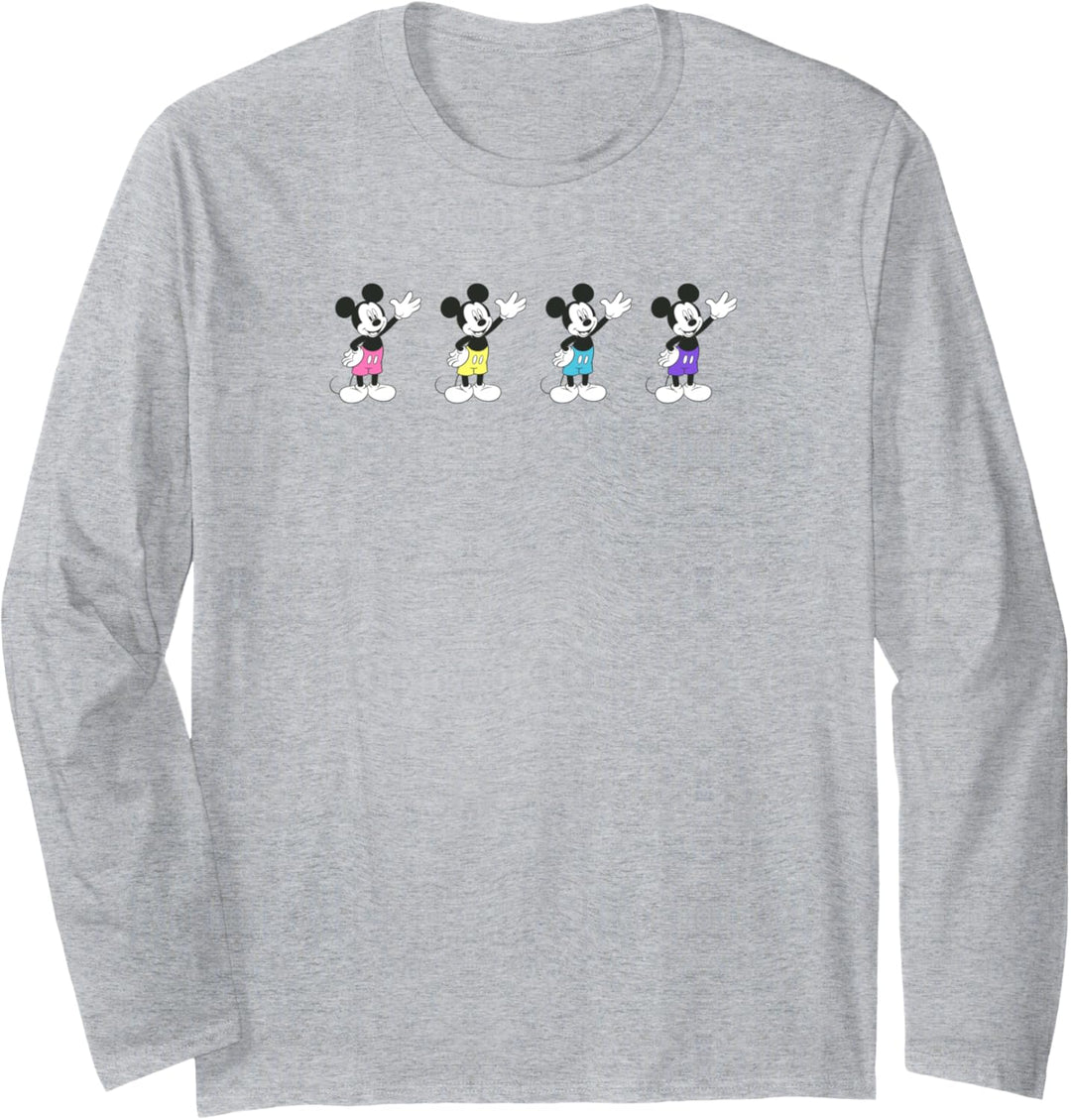 Disney Mickey And Friends Mickey Mouse Neon Line Up Langarmshirt
