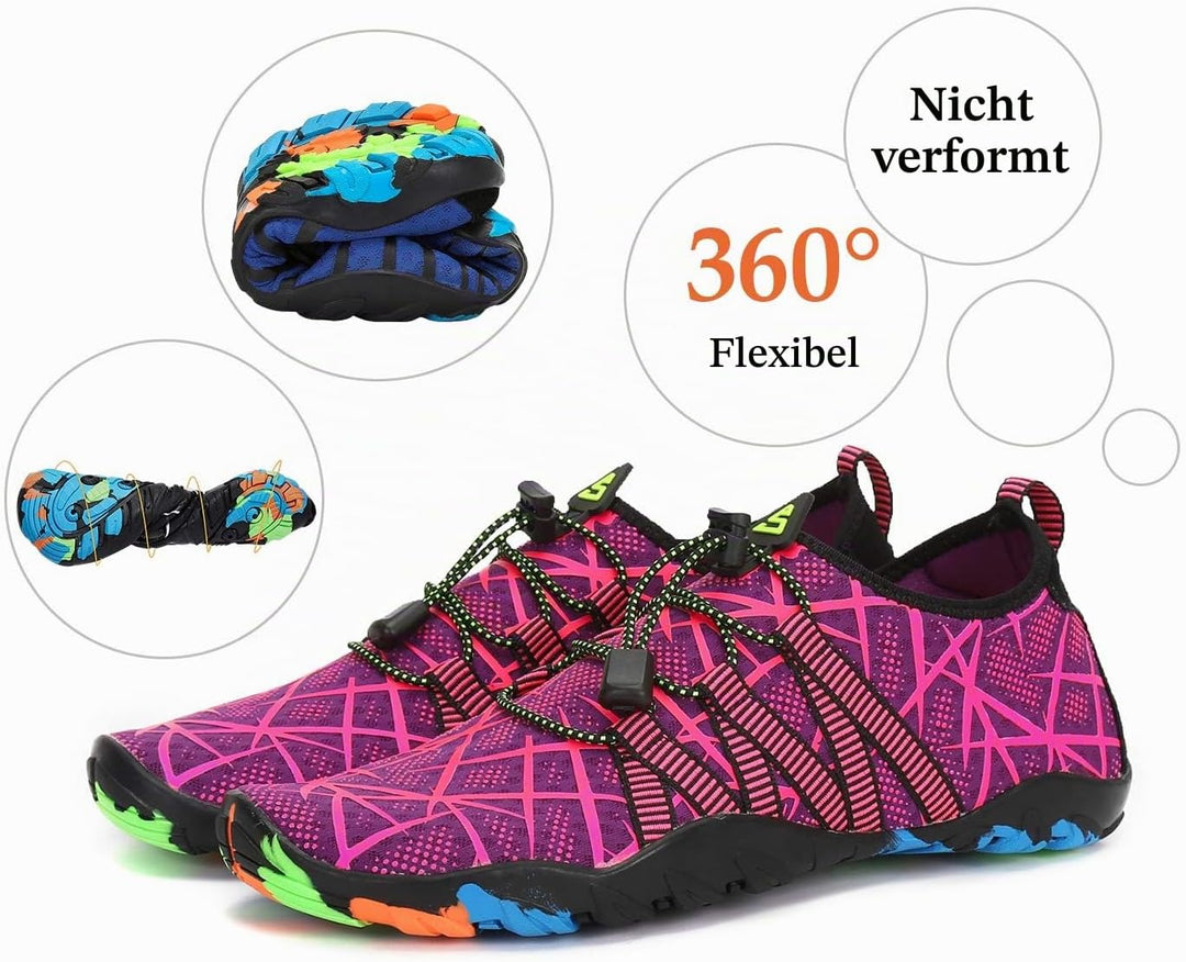 SAGUARO Badeschuhe für Herren Damen - 7/9 Drainagelöcher Schnelltrocknende rutschfest, Gr 35-48 35 E