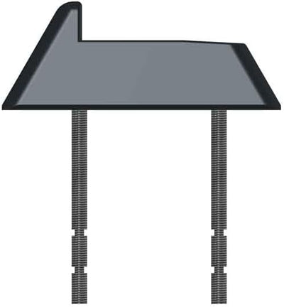 bima 971596 Auflaufstütze Quadro | Stahl, anthrazit | 180 x 180 mm | 70 mm Toranschlag 45 mm über Bo