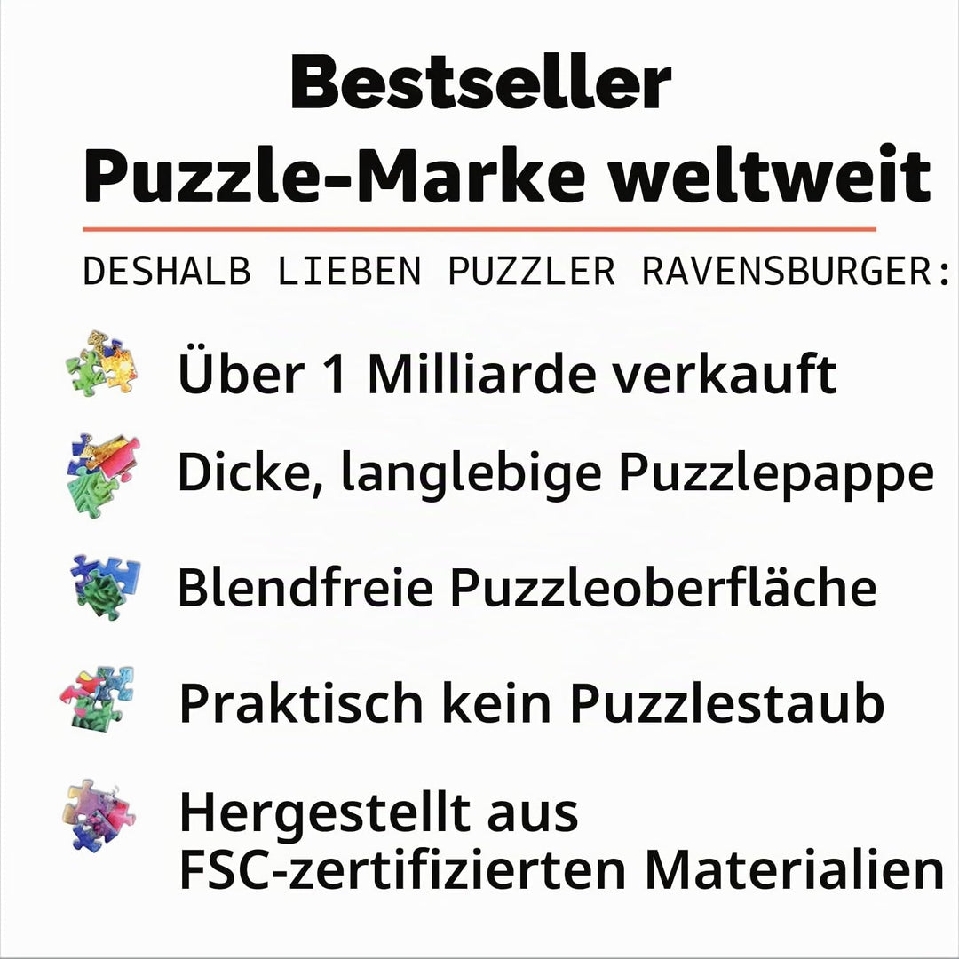 RAVENSBURGER 135921 Around The World 2000 Teile Puzzle für Erwachsene und Kinder ab 12 Jahren