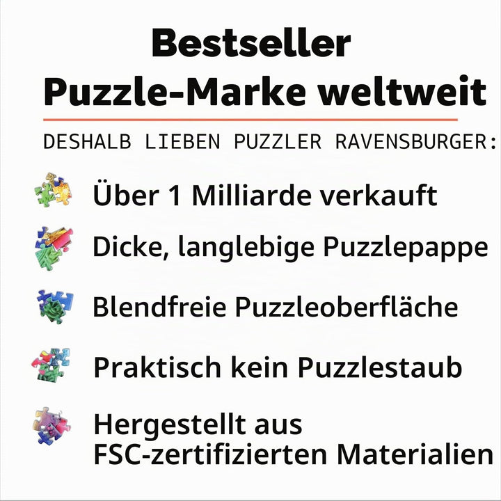 RAVENSBURGER 135921 Around The World 2000 Teile Puzzle für Erwachsene und Kinder ab 12 Jahren