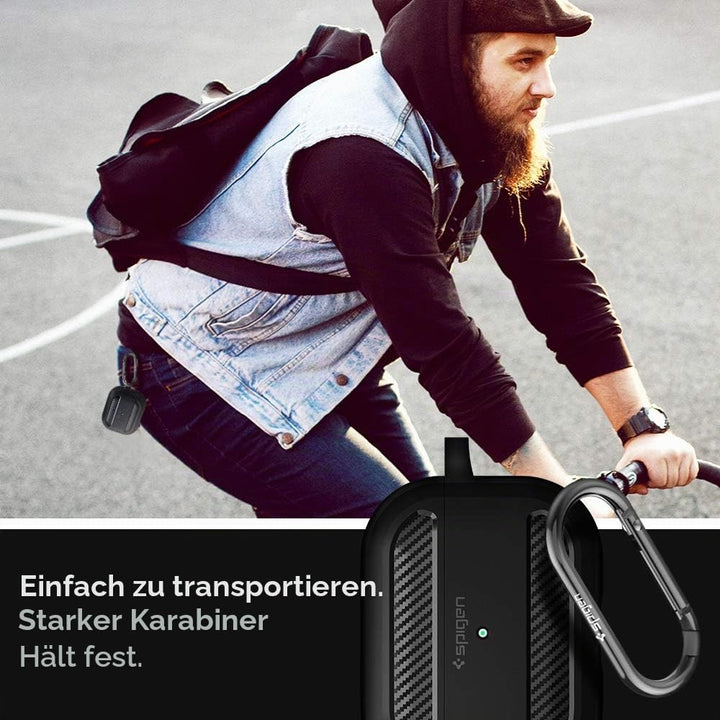 Spigen Rugged Armor Entwickelt für Apple Airpods Pro Hülle Case (2019) - Mattschwarz, Mattschwarz